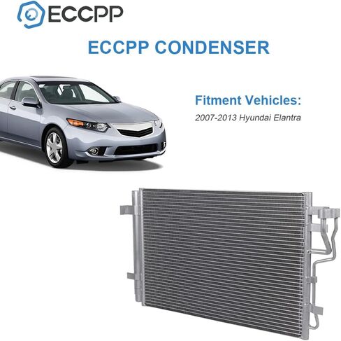 OCPTY Air Conditioning Condenser fits for 2007 2008 2009 2010 2011 2012 2013 for Hyundai Elantra A/C Aluminum Condenser in Saudi Arabia