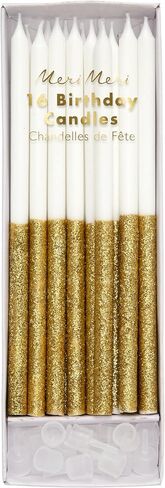 Meri Meri Glitter Dipped Birthday Candles for Cake (Pack of 24), 5.75" Tall, Unscented Meri Meri Candles in Kuwait