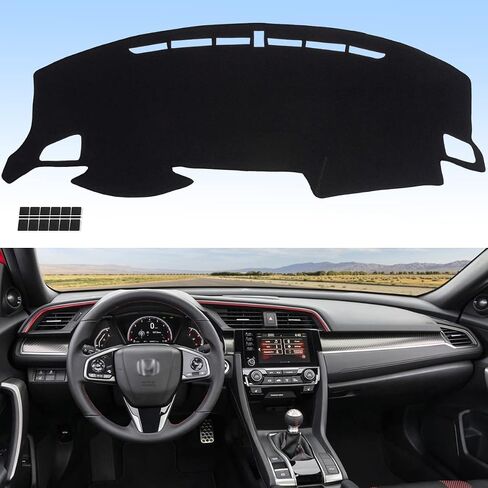 Dashboard Cover Flannel Dash Mat Custom Compatible with 2016 2017 2018 2019 2020 2021 2022 Honda HR-V, Anti-Glare, Anti-Reflection, No Peculiar Smell in Saudi Arabia