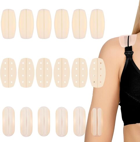 18pcs وسادة حزام الهلام المضادة للانزلاق ، وسادات حزام راحة ناعمة ، والأشرطة ذاتية اللصق السيليكون للانزلاق (لون البشرة) in Saudi Arabia