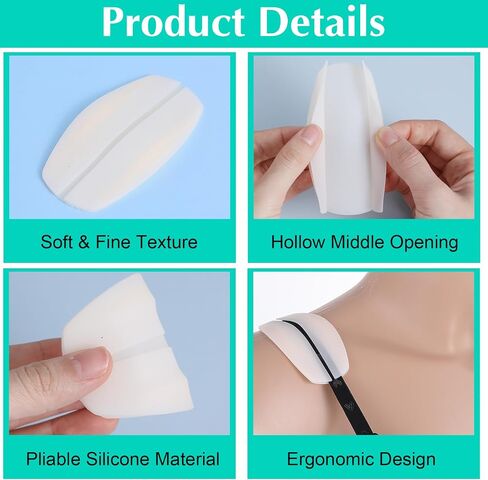 18pcs وسادة حزام الهلام المضادة للانزلاق ، وسادات حزام راحة ناعمة ، والأشرطة ذاتية اللصق السيليكون للانزلاق (لون البشرة) in Saudi Arabia
