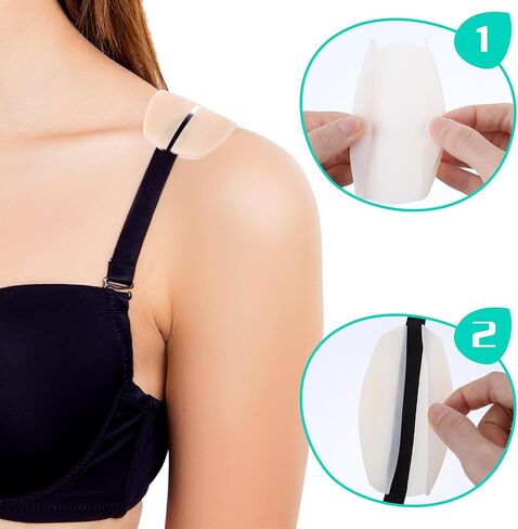 18pcs وسادة حزام الهلام المضادة للانزلاق ، وسادات حزام راحة ناعمة ، والأشرطة ذاتية اللصق السيليكون للانزلاق (لون البشرة) in Saudi Arabia