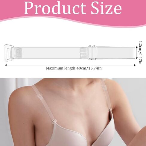 Clear Strap Bras for Women, 3 Pairs Clear Bra Straps Soft Non-slip Transparent Bras Straps 12 mm Thin TPU Invisible Adjustable Shoulder Strap for Women Girls Strapless Bra in Saudi Arabia