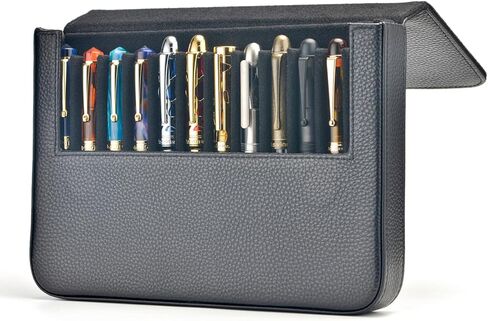 حافظة أقلام حبر Lanxivi 12 من جلد القهوة الأصلي، حقيبة أقلام محمولة على شكل درج in Kuwait