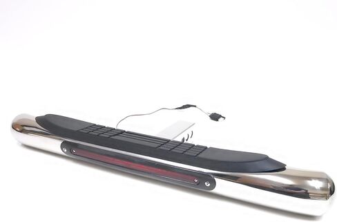 30" Tow Hitch Step Bar Guard 3" Round Curved Chrome Finish with LED Brake Light for 2" Receiver Truck Heavy Duty Steel in Saudi Arabia