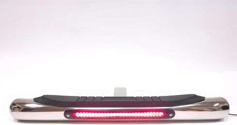 30" Tow Hitch Step Bar Guard 3" Round Curved Chrome Finish with LED Brake Light for 2" Receiver Truck Heavy Duty Steel in Saudi Arabia