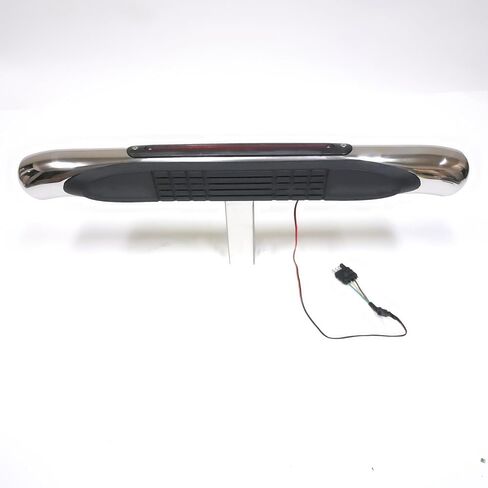 30" Tow Hitch Step Bar Guard 3" Round Curved Chrome Finish with LED Brake Light for 2" Receiver Truck Heavy Duty Steel in Saudi Arabia