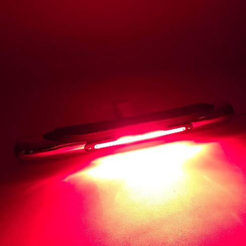 30" Tow Hitch Step Bar Guard 3" Round Curved Chrome Finish with LED Brake Light for 2" Receiver Truck Heavy Duty Steel in Saudi Arabia