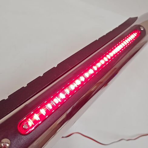 30" Tow Hitch Step Bar Guard 3" Round Curved Chrome Finish with LED Brake Light for 2" Receiver Truck Heavy Duty Steel in Saudi Arabia