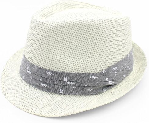 Fedora Straw Hat for Men Women Panama Sun Hats Short Brim Beach Cap Trilby Travel in Kuwait