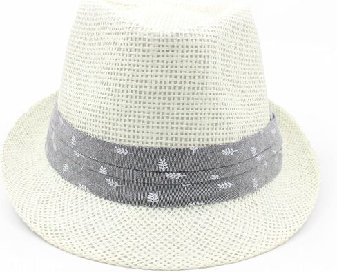 Fedora Straw Hat for Men Women Panama Sun Hats Short Brim Beach Cap Trilby Travel in Kuwait