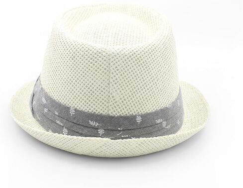 Fedora Straw Hat for Men Women Panama Sun Hats Short Brim Beach Cap Trilby Travel in Kuwait