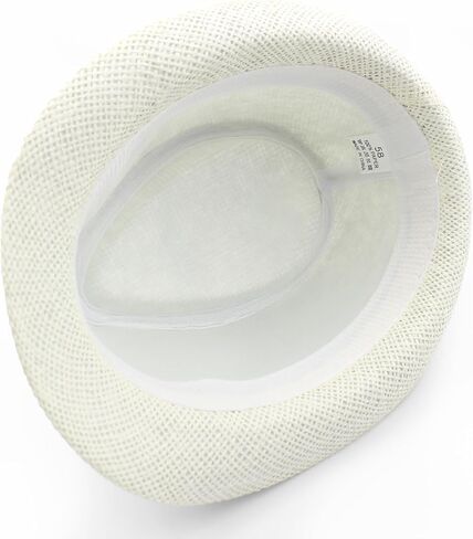 Fedora Straw Hat for Men Women Panama Sun Hats Short Brim Beach Cap Trilby Travel in Kuwait