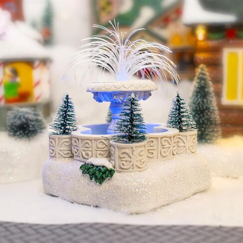 تماثيل الإكسسوارات عيد الميلاد Fountup Fountain | CHRESSICH Village House Collection for Decorations and Gift | متعدد الألوان مع مصابيح LED in Kuwait