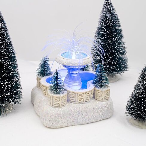 تماثيل الإكسسوارات عيد الميلاد Fountup Fountain | CHRESSICH Village House Collection for Decorations and Gift | متعدد الألوان مع مصابيح LED in Kuwait