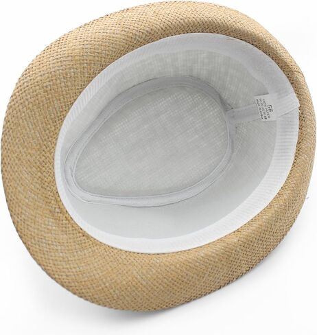 Fedora Straw Hat for Men Women Panama Sun Hats Short Brim Beach Cap Trilby Travel in Kuwait