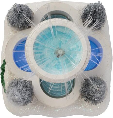 تماثيل الإكسسوارات عيد الميلاد Fountup Fountain | CHRESSICH Village House Collection for Decorations and Gift | متعدد الألوان مع مصابيح LED in Kuwait