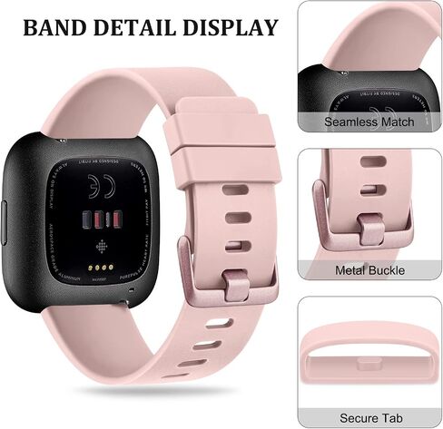 10 Pack Silicone Bands Compatible with Fitbit Versa 2 / Fitbit Versa/Versa Lite/Versa SE, Classic Soft Replacement Sport Wristbands Accessories for Women Men (Small, 10 Pack A) in Saudi Arabia