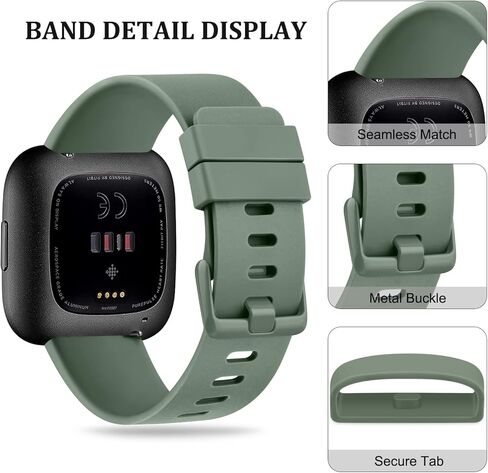 10 Pack Silicone Bands Compatible with Fitbit Versa 2 / Fitbit Versa/Versa Lite/Versa SE, Classic Soft Replacement Sport Wristbands Accessories for Women Men (Small, 10 Pack A) in Kuwait