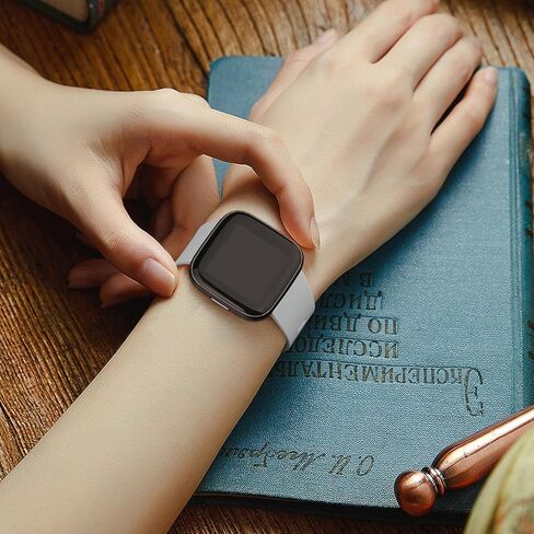 10 Pack Silicone Bands Compatible with Fitbit Versa 2 / Fitbit Versa/Versa Lite/Versa SE, Classic Soft Replacement Sport Wristbands Accessories for Women Men (Small, 10 Pack A) in Kuwait