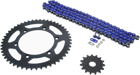 أجزاء من الدراجات النارية و Scooter Drive للفترة 2010-2013 لـ Yamaha YZ450F Blue O Ring Stain & Sprocket Black 15/50 120L Mod-TZ34-S5528 in Saudi Arabia