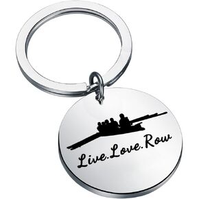 FEELMEM Row Lover Jewelry Live Love Row Keychain Row Theme Gift Fisherman Gift Sailors Gift Rowing Crew Jewelry Gift