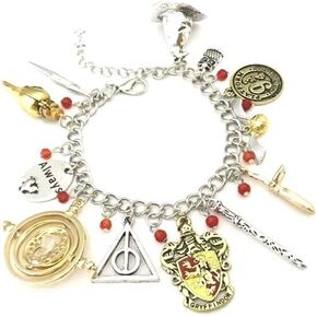 Ivy & Clover HP Inspired Horcrux Crest Charm Bracelet Gryffindor