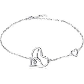 Gymnastics Bracelet Gymnast Girl Jewelry Gift 925 Sterling Silver Gymnastics Bangle Team USA Gymnastic Hand Chain Sport for Women Birthday