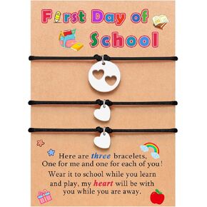 3PCS First Day of Preschool/Kindergarten/1st Grade Gift, Back to School Bracelets Set for 3 in Kuwait