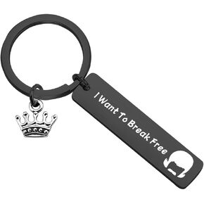 CENWA I Want to Break Free Keychain Queen Inspirational Gift for Fans