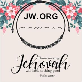 Lywjyb Birdgot Morse Code Bracelet Those Seeking Jehovah Will Lack Nothing Good Bracelet JW Baptism Gift for Her