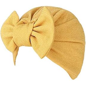 Womens Bowknot Stretch Hijab Turban Headwear Cap