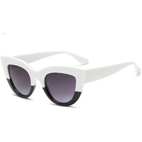 Armear Women Retro Cateye Sunglasses Trendy Thick Frame Non Polarized Lens