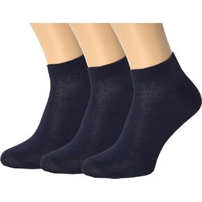 RONDO 3 Pack Unisex Thin Cotton Ankle Socks Dry Fit Low Cut Running Socks