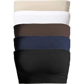 حمالة صدر نسائية من TheMogan بدون خياطة على شكل أنبوبة قابلة للتمدد BLK/BRN/Tup/NVY/WHT in Kuwait