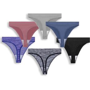 GRANKEE Women High Waisted Thong Underwear Comfortable Quality No Show Panties Seamless
