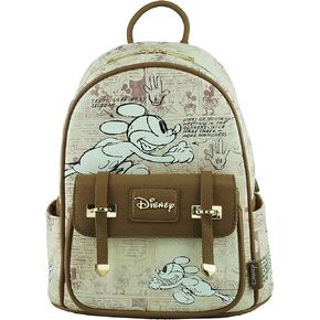 Disney Mickey Mouse 11" Vegan Leather Fashion Mini Backpack
