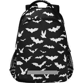 Halloween Bats Backpacks Laptop School Book Bag Lightweight Daypack for Men Women Teens Kids