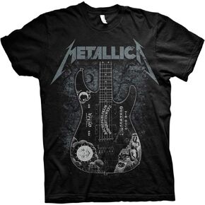 Metallica Men's Hammett Ouija Guitar Slim Fit T-Shirt Black