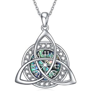 YAFEINI Good Luck Celtic Knot Viking Pendant Necklace for Womens Polished 925 Sterling Silver Amulet Protection Viking Triskele Jewelry… in Saudi Arabia