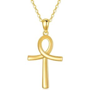 SISGEM Solid 14K Gold Cross Necklace, Real Gold Faith Cross Pendant Necklace Religious Jewelry for Women Anniversary Birhtday Mother's Day Jewelry Gifts for Mom, Wife, 16+2 Inch
