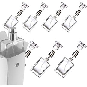 زجاجة عطر زجاجية فارغة، مربعة صغيرة محمولة 30 مل زجاجة عطر سائلة شفافة قابلة لإعادة الملء لماء التواليت، زجاجات عطر زجاجية للنساء - 8 عبوات (شفافة) in Saudi Arabia
