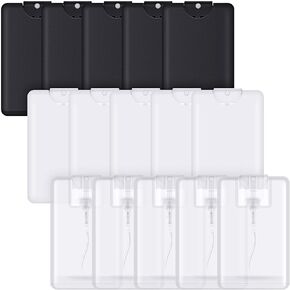 20 ml Cardcase-like Plastic Perfume Spray Bottles Refillable Fine Mist Spray Bottle Portable Moisturizing Sprayer Box Empty Travel Bottle for Makeup Cosmetic Essential Oil (15 Pcs)