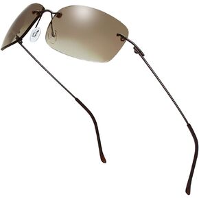 The Fresh Minimalist Small Rectangular Sunglasses Clear Eyewear Spring Hinge - Gift Box Package (103-Brown, Gradient Brown, 58)