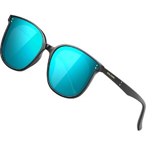 ATTCL Unisex Fashion Oversized Sunglasses for Women Round Mirrored UV400 Protection