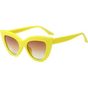 Freckles Mark Vintage Retro Cateye Sunglasses for Women Bold Colorful Cat Eye UV400 Protection