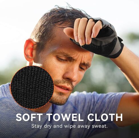 قفازات ركوب الدراجات من OZERO للرجال: قفازات جل قابلة للتنفس لركوب الدراجات على الطرق الجبلية، قفاز دراجة مضاد للانزلاق للياقة البدنية وصالة الألعاب الرياضية والتدريب والرياضات الخارجية باللون الرمادي in Kuwait