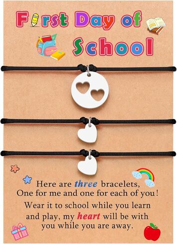 3PCS First Day of Preschool/Kindergarten/1st Grade Gift, Back to School Bracelets Set for 3 in Kuwait