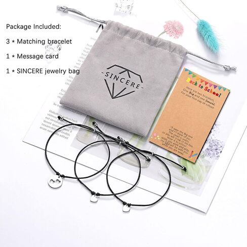 3PCS First Day of Preschool/Kindergarten/1st Grade Gift, Back to School Bracelets Set for 3 in Kuwait