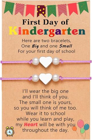 UPROMI First Day of Preschool/Kindergarten/1st Grade Gift, Back to School Bracelet Mommy and Me in Kuwait